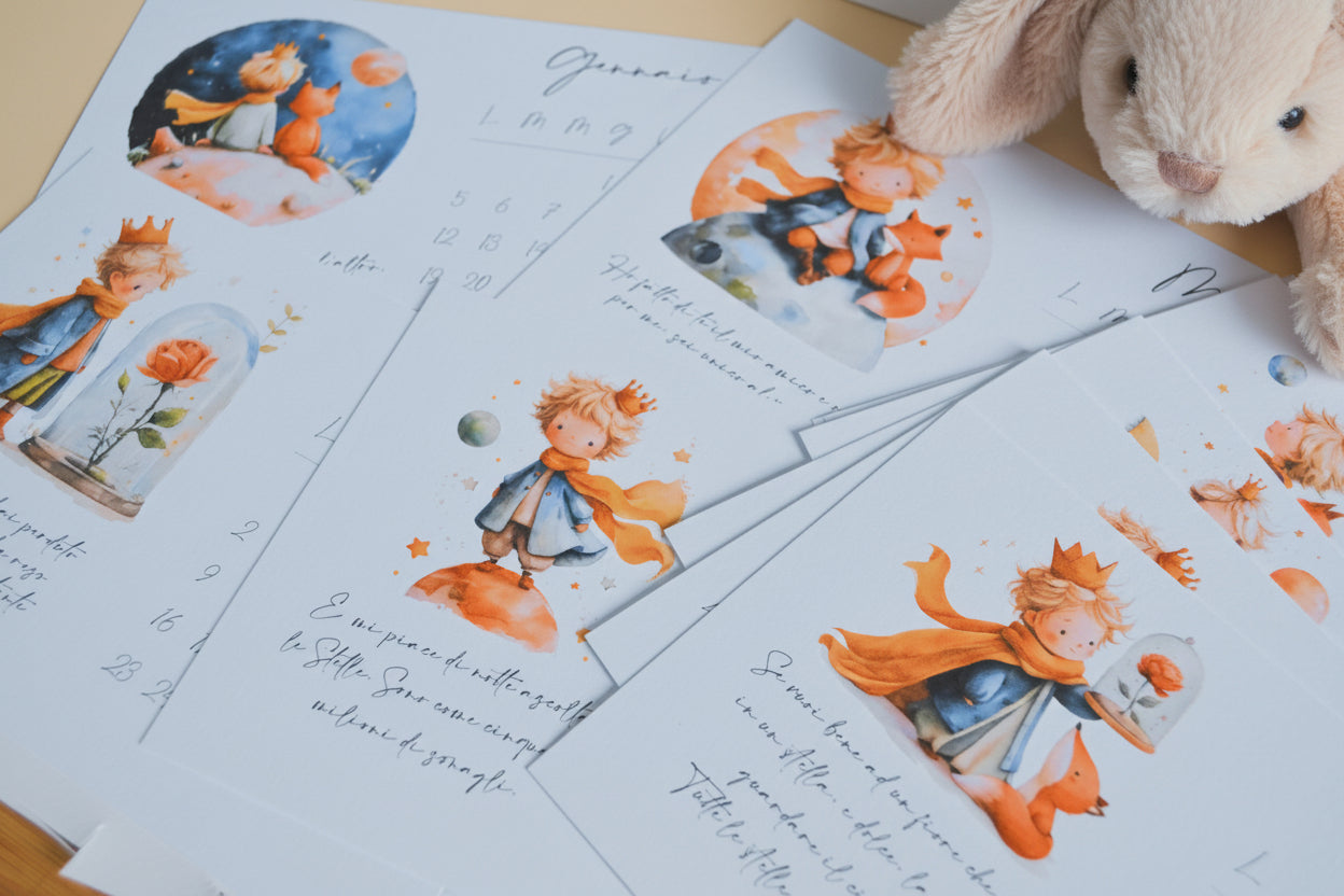 Calendario Calligrafico Digitale "Il Piccolo Principe"