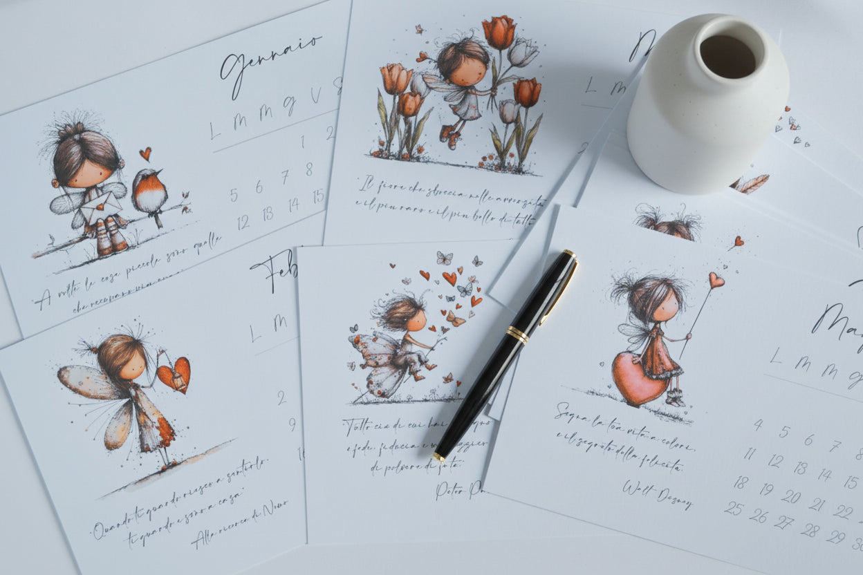 Calendario Calligrafico Digitale "Giorni Incantati"
