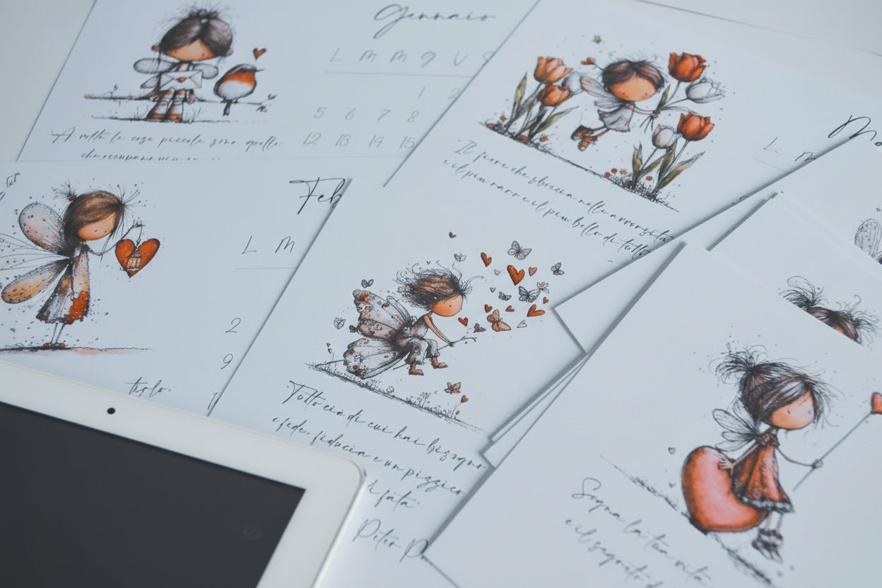Calendario Calligrafico Digitale "Giorni Incantati"